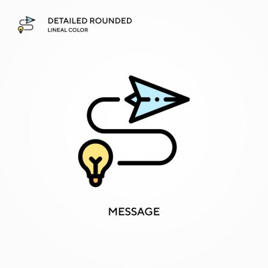 Mesaj vektör simgesi. Modern vektör illüstrasyon kavramları. Düzenlemesi ve kişiselleştirmesi kolay.