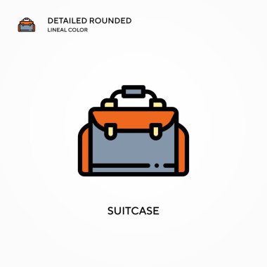 Çanta vektör simgesi. Modern vektör illüstrasyon kavramları. Düzenlemesi ve kişiselleştirmesi kolay.