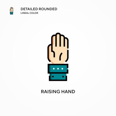 El vektör simgesi yükseltiliyor. Modern vektör illüstrasyon kavramları. Düzenlemesi ve kişiselleştirmesi kolay.