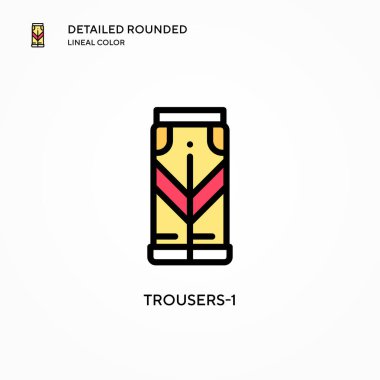 Pantolon-1 vektör simgesi. Modern vektör illüstrasyon kavramları. Düzenlemesi ve kişiselleştirmesi kolay.