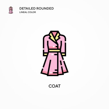 Ceket vektör simgesi. Modern vektör illüstrasyon kavramları. Düzenlemesi ve kişiselleştirmesi kolay.