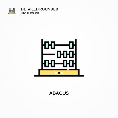 Abaküs vektör simgesi. Modern vektör illüstrasyon kavramları. Düzenlemesi ve kişiselleştirmesi kolay.