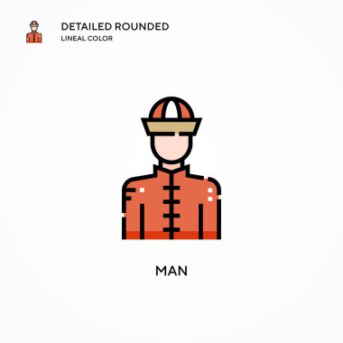 İnsan vektör simgesi. Modern vektör illüstrasyon kavramları. Düzenlemesi ve kişiselleştirmesi kolay.