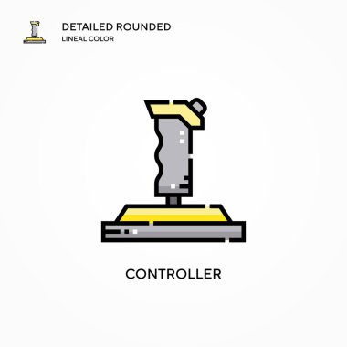 Denetleyici vektör simgesi. Modern vektör illüstrasyon kavramları. Düzenlemesi ve kişiselleştirmesi kolay.