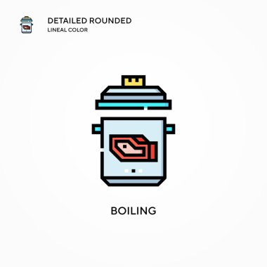 Kaynayan vektör simgesi. Modern vektör illüstrasyon kavramları. Düzenlemesi ve kişiselleştirmesi kolay.