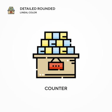 Karşı vektör simgesi. Modern vektör illüstrasyon kavramları. Düzenlemesi ve kişiselleştirmesi kolay.