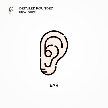 Kulak vektör simgesi. Modern vektör illüstrasyon kavramları. Düzenlemesi ve kişiselleştirmesi kolay.