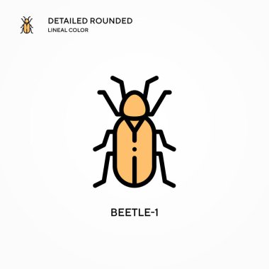 Böcek-1 vektör simgesi. Modern vektör illüstrasyon kavramları. Düzenlemesi ve kişiselleştirmesi kolay.