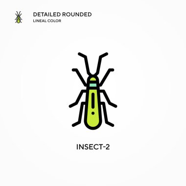 Böcek-2 vektör simgesi. Modern vektör illüstrasyon kavramları. Düzenlemesi ve kişiselleştirmesi kolay.