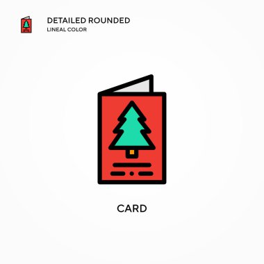 Kart vektör simgesi. Modern vektör illüstrasyon kavramları. Düzenlemesi ve kişiselleştirmesi kolay.