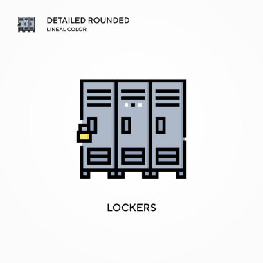 Dolaplar vektör simgesi. Modern vektör illüstrasyon kavramları. Düzenlemesi ve kişiselleştirmesi kolay.