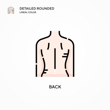 Arka vektör simgesi. Modern vektör illüstrasyon kavramları. Düzenlemesi ve kişiselleştirmesi kolay.