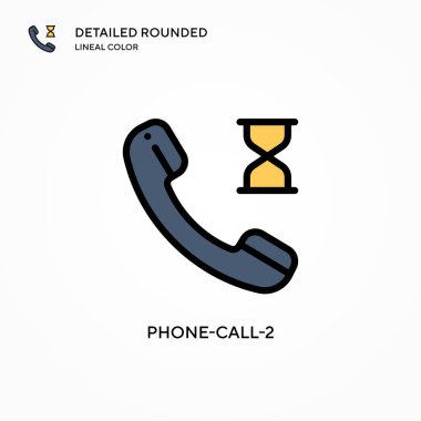 Telefon-2 vektör ikonu. Modern vektör illüstrasyon kavramları. Düzenlemesi ve kişiselleştirmesi kolay.
