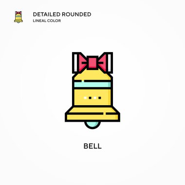 Çan vektör simgesi. Modern vektör illüstrasyon kavramları. Düzenlemesi ve kişiselleştirmesi kolay.
