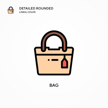 Torba vektör simgesi. Modern vektör illüstrasyon kavramları. Düzenlemesi ve kişiselleştirmesi kolay.