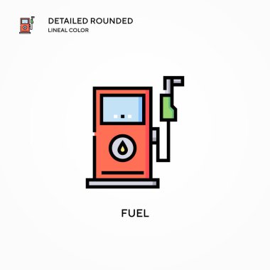 Yakıt vektör simgesi. Modern vektör illüstrasyon kavramları. Düzenlemesi ve kişiselleştirmesi kolay.