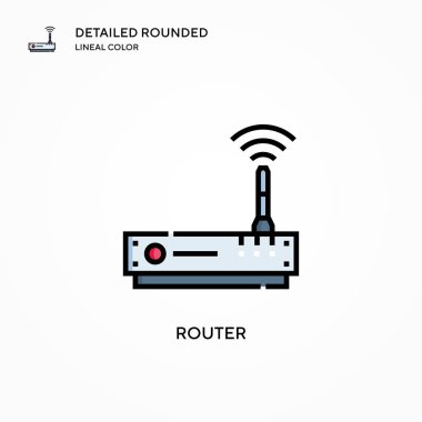 Yönlendirici vektör simgesi. Modern vektör illüstrasyon kavramları. Düzenlemesi ve kişiselleştirmesi kolay.