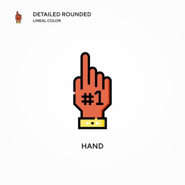 El vektör simgesi. Modern vektör illüstrasyon kavramları. Düzenlemesi ve kişiselleştirmesi kolay.