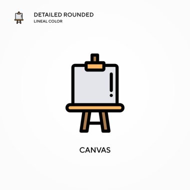 Tuval vektör simgesi. Modern vektör illüstrasyon kavramları. Düzenlemesi ve kişiselleştirmesi kolay.