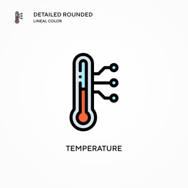 Sıcaklık vektör simgesi. Modern vektör illüstrasyon kavramları. Düzenlemesi ve kişiselleştirmesi kolay.
