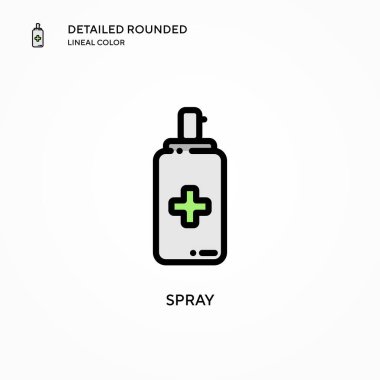 Sprey vektör simgesi. Modern vektör illüstrasyon kavramları. Düzenlemesi ve kişiselleştirmesi kolay.