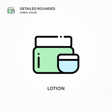 Losyon vektör simgesi. Modern vektör illüstrasyon kavramları. Düzenlemesi ve kişiselleştirmesi kolay.