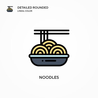 Erişte vektör simgesi. Modern vektör illüstrasyon kavramları. Düzenlemesi ve kişiselleştirmesi kolay.