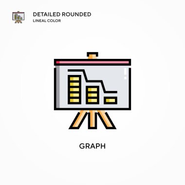 Grafik vektör simgesi. Modern vektör illüstrasyon kavramları. Düzenlemesi ve kişiselleştirmesi kolay.