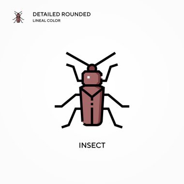 Böcek vektör simgesi. Modern vektör illüstrasyon kavramları. Düzenlemesi ve kişiselleştirmesi kolay.