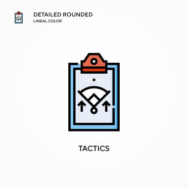 Taktik vektör simgesi. Modern vektör illüstrasyon kavramları. Düzenlemesi ve kişiselleştirmesi kolay.