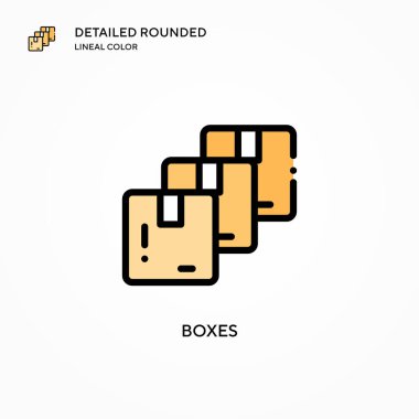 Kutu vektör simgesi. Modern vektör illüstrasyon kavramları. Düzenlemesi ve kişiselleştirmesi kolay.