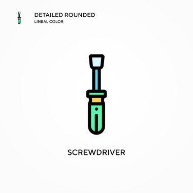 Tornavida vektör simgesi. Modern vektör illüstrasyon kavramları. Düzenlemesi ve kişiselleştirmesi kolay.