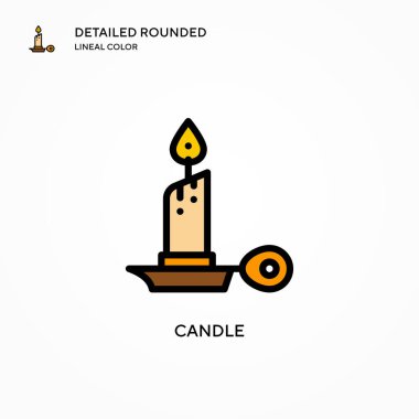 Mum vektör simgesi. Modern vektör illüstrasyon kavramları. Düzenlemesi ve kişiselleştirmesi kolay.