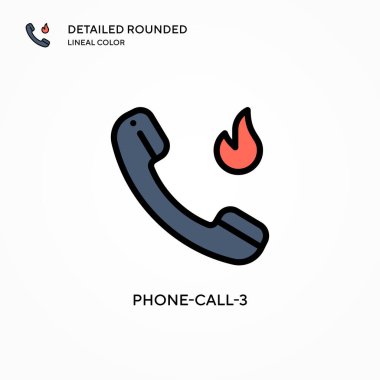 Telefon-çağrı-3 vektör simgesi. Modern vektör illüstrasyon kavramları. Düzenlemesi ve kişiselleştirmesi kolay.