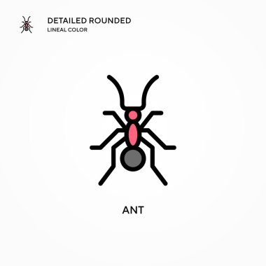 Karınca vektör simgesi. Modern vektör illüstrasyon kavramları. Düzenlemesi ve kişiselleştirmesi kolay.