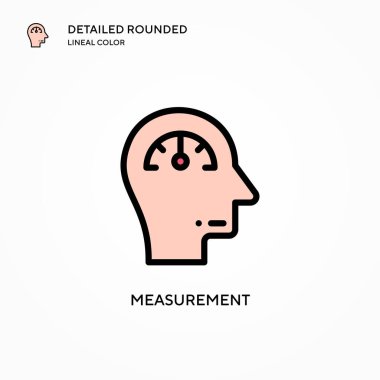 Ölçüm vektör simgesi. Modern vektör illüstrasyon kavramları. Düzenlemesi ve kişiselleştirmesi kolay.