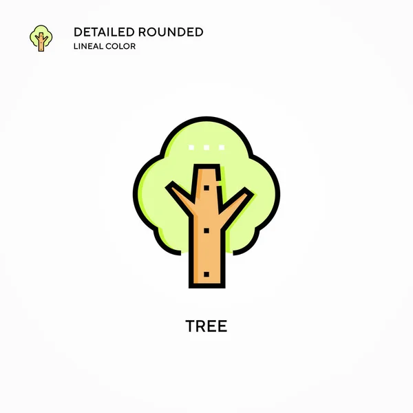 Ícone Vetor Árvore Conceitos Modernos Ilustração Vetorial Fácil Editar Personalizar —  Vetores de Stock