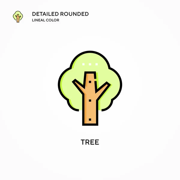 Icono Vector Árbol Conceptos Modernos Ilustración Vectorial Fácil Editar Personalizar — Archivo Imágenes Vectoriales