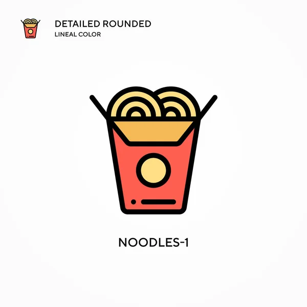 Noodles Icono Vector Conceptos Modernos Ilustración Vectorial Fácil Editar Personalizar — Vector de stock