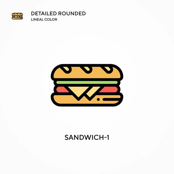 Sandwich Vector Icon Modern Vector Illustration Concepts Easy Edit Customize — Stock Vector