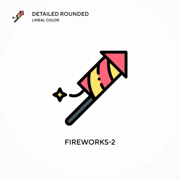Ícone Vetorial Fireworks Conceitos Modernos Ilustração Vetorial Fácil Editar Personalizar — Vetor de Stock