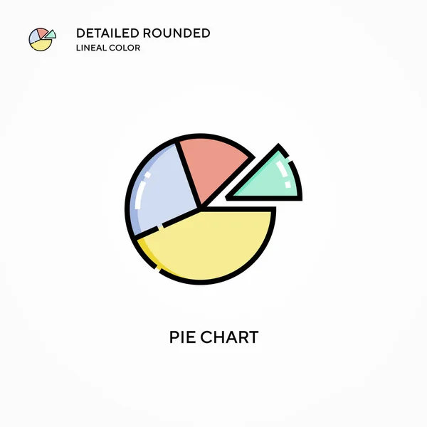 Pite Chart Vektor Ikon Modern Vektor Illusztráció Fogalmak Könnyű Szerkeszteni — Stock Vector