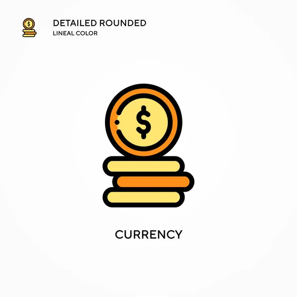 Currency Vector Icon Modern Vector Illustration Concepts Easy Edit Customize — Stock Vector