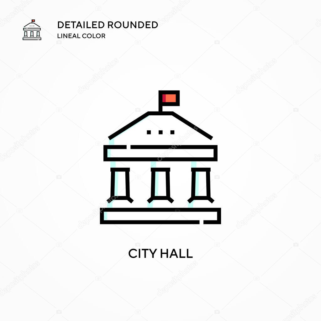 City hall vector icon. Modern vector illustration concepts. Easy to edit and customize.