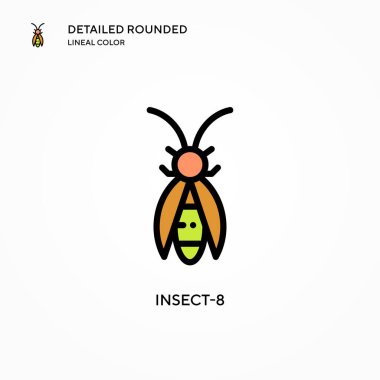 Böcek-8 vektör simgesi. Modern vektör illüstrasyon kavramları. Düzenlemesi ve kişiselleştirmesi kolay.