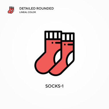Çorap-1 vektör ikonu. Modern vektör illüstrasyon kavramları. Düzenlemesi ve kişiselleştirmesi kolay.