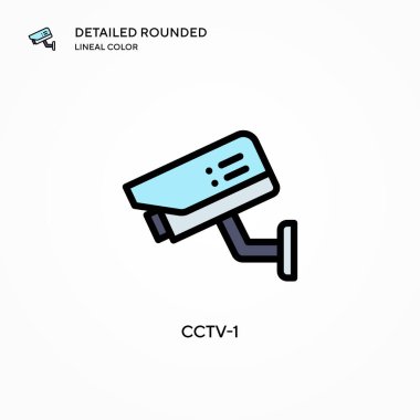 CCTV-1 vektör simgesi. Modern vektör illüstrasyon kavramları. Düzenlemesi ve kişiselleştirmesi kolay.