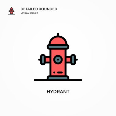 Yangın musluğu vektör simgesi. Modern vektör illüstrasyon kavramları. Düzenlemesi ve kişiselleştirmesi kolay.