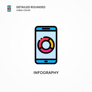 Bilgi vektör simgesi. Modern vektör illüstrasyon kavramları. Düzenlemesi ve kişiselleştirmesi kolay.