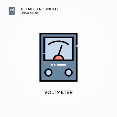 Voltmetre vektör simgesi. Modern vektör illüstrasyon kavramları. Düzenlemesi ve kişiselleştirmesi kolay.